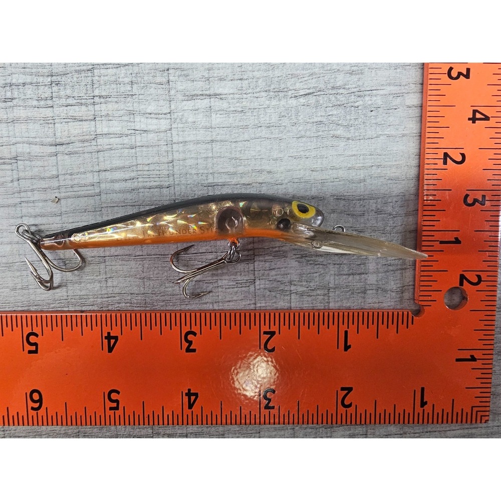 Vintage Storm Pre Rapala Deep Jr Thunderstick Lure DJ181 Blue Orange Prism